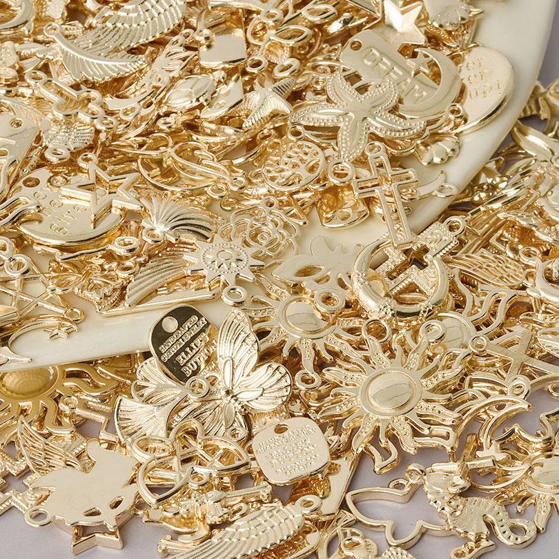 Vintage Ocean Animal Butterfly Plant Cross Random Mix Charms For Jewelry Making Bulk Handmade Bracelet Earrings Pendant Findings