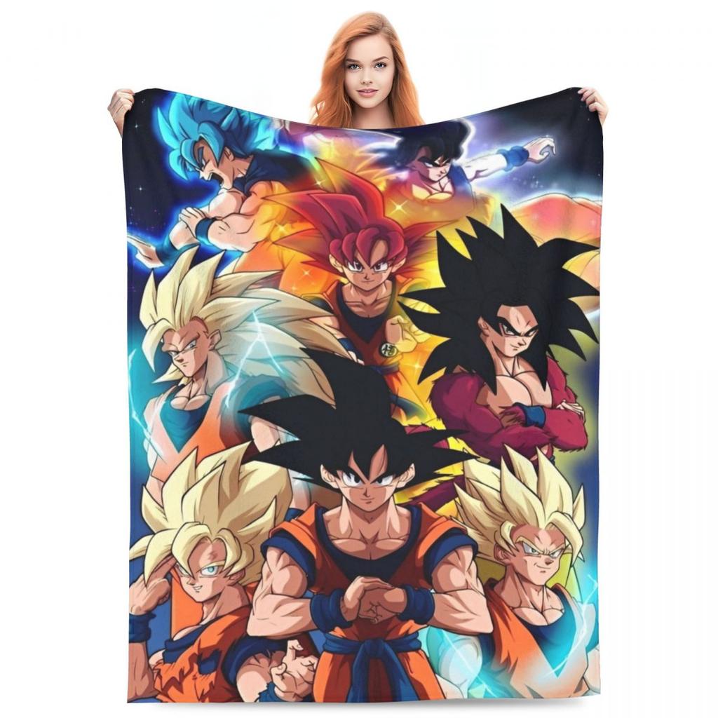 Anime D-Dragons B-Balls Soft Blankets Travel Plush Throw Blanket Funny Bedroom Flannel Bedspread Sofa Bed Cover
