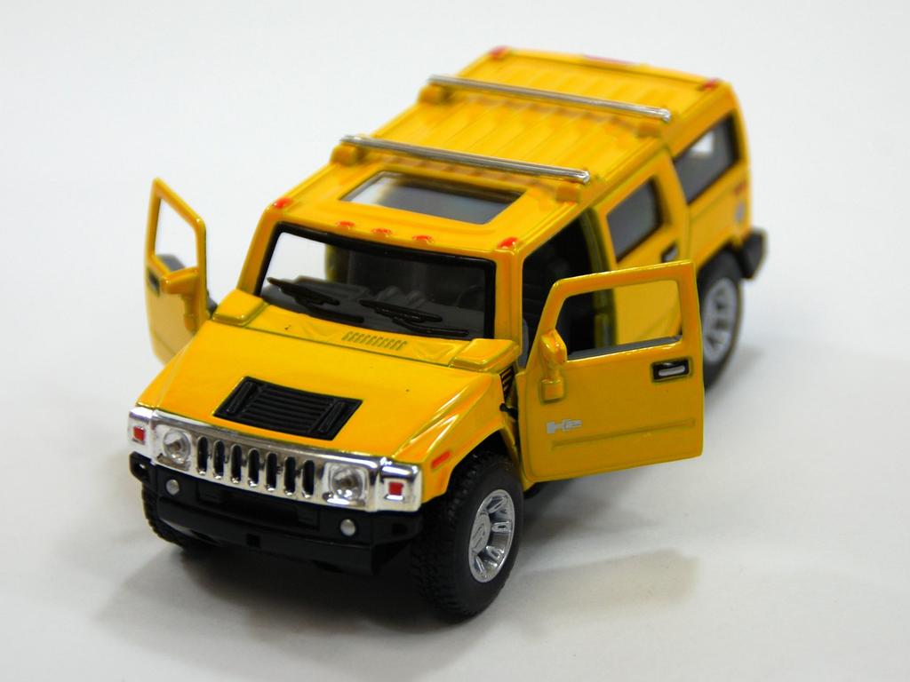 KiNSMART Hummer H2 SUV Amarelo Caixa de Janela 140 200-527