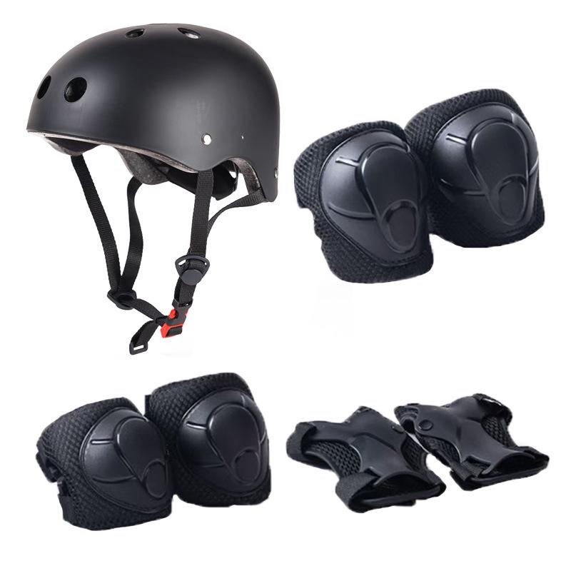 

Дитячий семикомпонентний набір захисного спорядження для скейтборду та велосипеда: Шолом, Накладки на руки, Налокітники, Наколінники для хлопчиків та дівчаток. S (2-8 years, 10-20 kg)