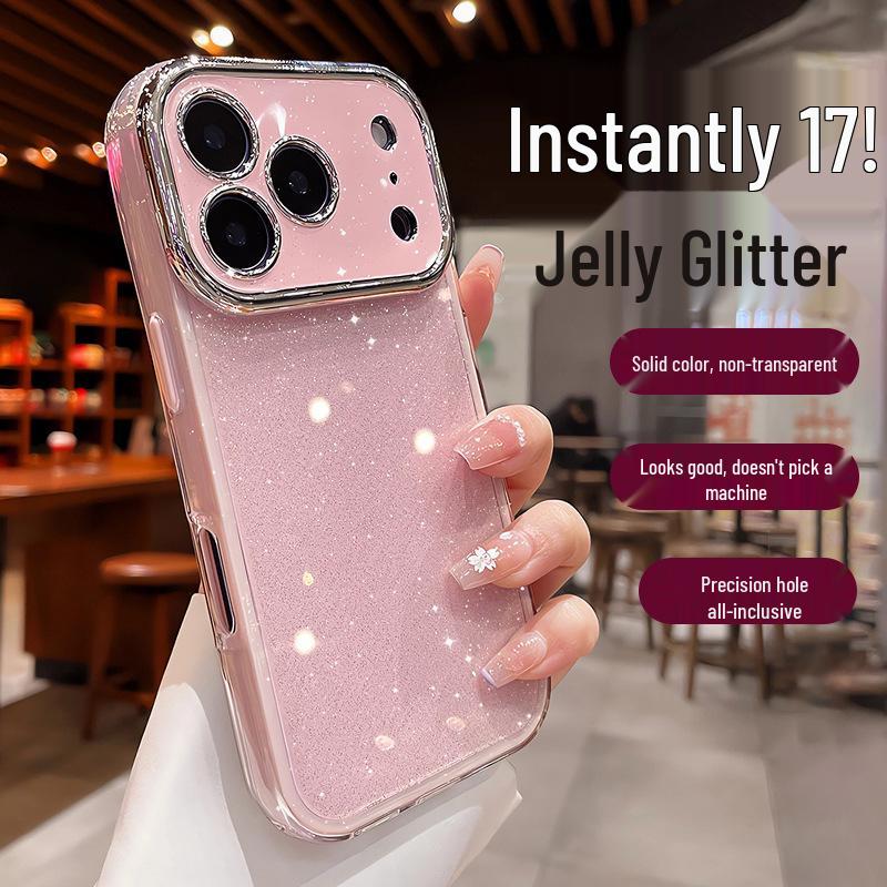 Jelly Glitter Instant iPhone 16 Pro Max Case - Large Window, Apple 17 Celebrity Protective Cover