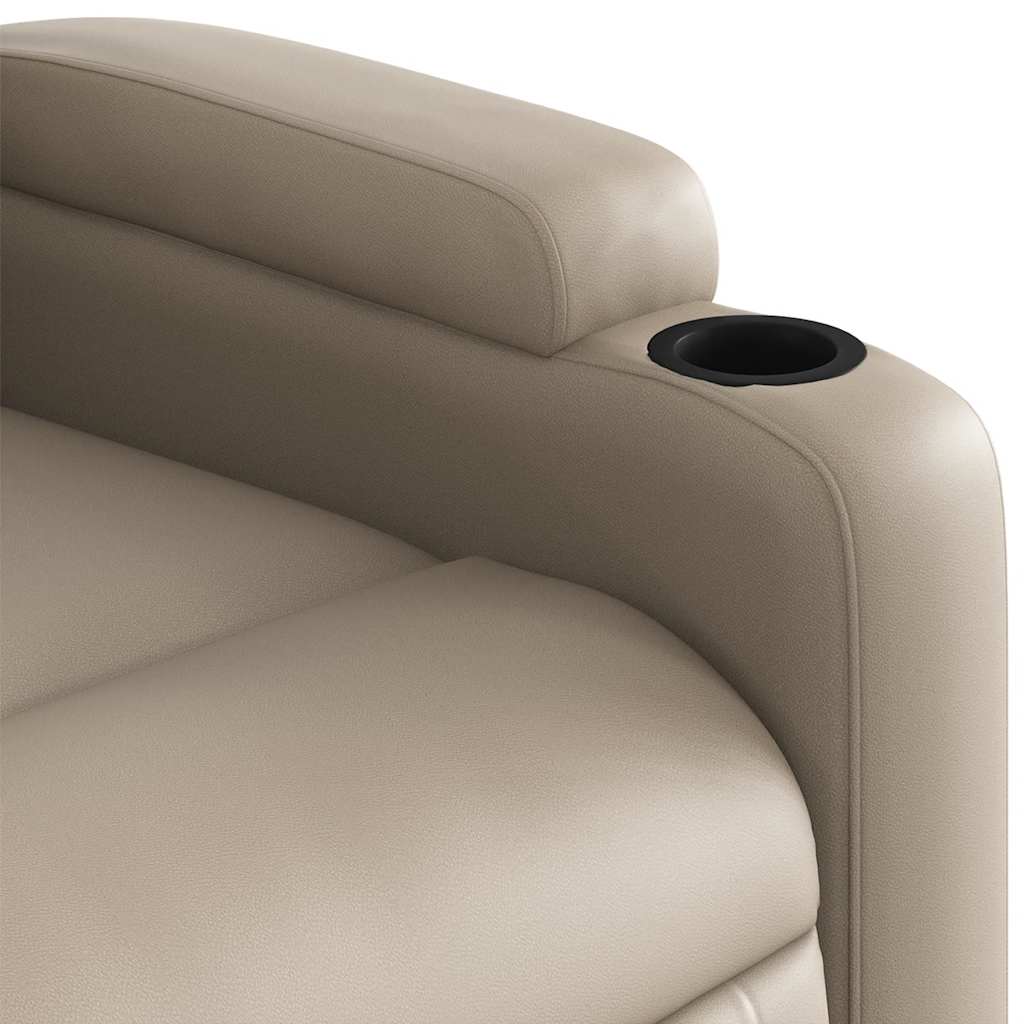 Massage Chair Cappuccino Brown Synthetic Leather
