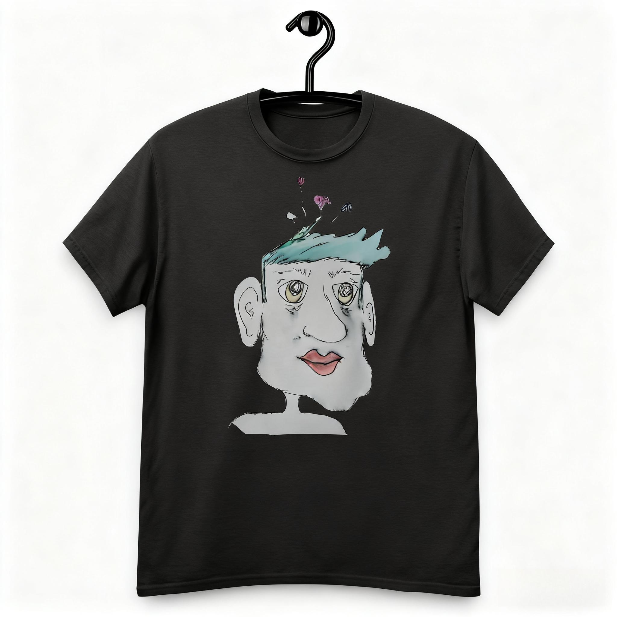 

Повседневная футболка с абстрактным изображением лица Универсальная белая хлопковая футболка для ежедневного отдыха с художественным принтом для образа в стиле арт 4XL