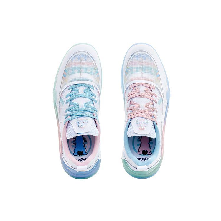 Li Ning Ling Teng Skateboard Signature Low-Top Shoes Unisex Sneakers White Pink Blue AEPR009-11