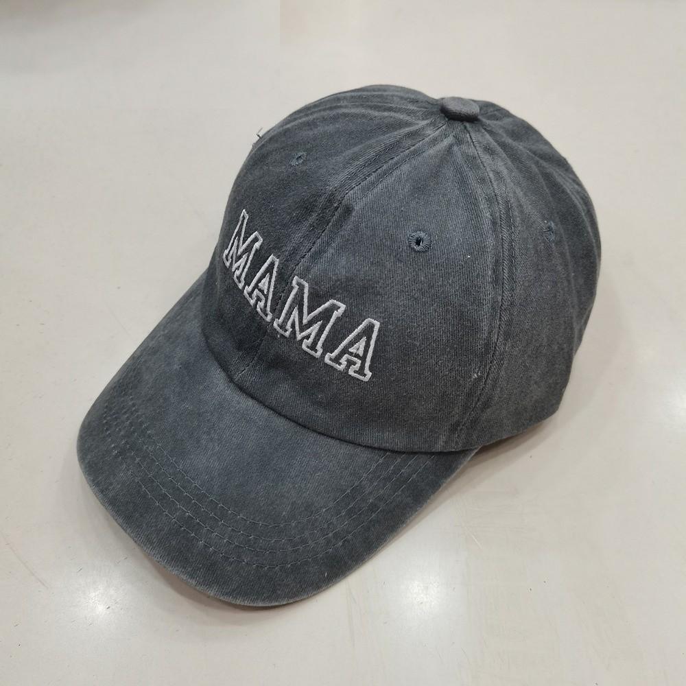 Modische gewaschene Baumwoll-DAD MAMA MINI Stickerei Kappen Verstellbare Vintage Baseballkappe Atmungsaktiv Eltern-Unisex Baseballmützen Geschenke
