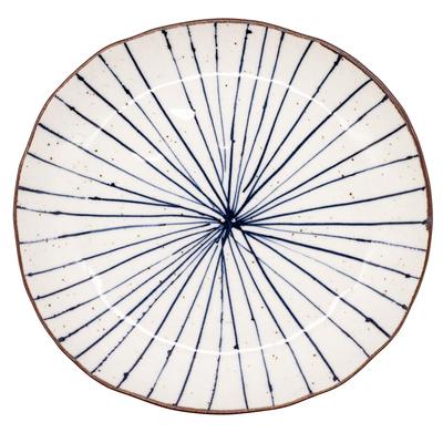 Mino Ware Tokusa Pattern Oval Plate Curry Plate Pasta Plate Japanese Style Long Side Approx. 24.6 X Depth 23.4 Cm Microwave Dishwasher Safe Made In