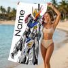 Customizable personalized beach towels Mobile Suit Gundam themed designs.Suitable for the beach, yoga, sports;ideal as beach accessories
