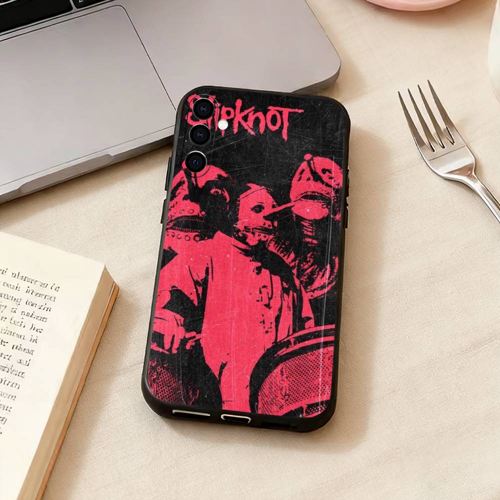 American S-SlipKnot Band Phone Case Black Silicone Soft For Samsung Galaxy A73,A72,A71,A70,A53,A52,A51