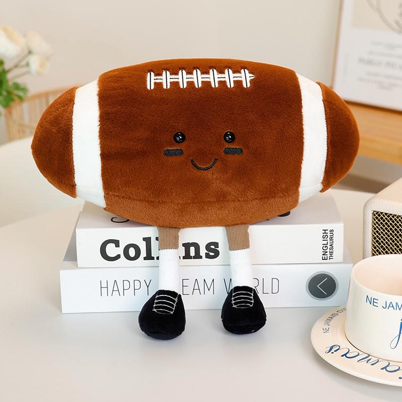 Volleyball American Football Plüschtier Weicher gefüllter Rugbyball Puppe Heimdekoration Kinder Begleitkissen Geburtstagsgeschenke Plüschtiere