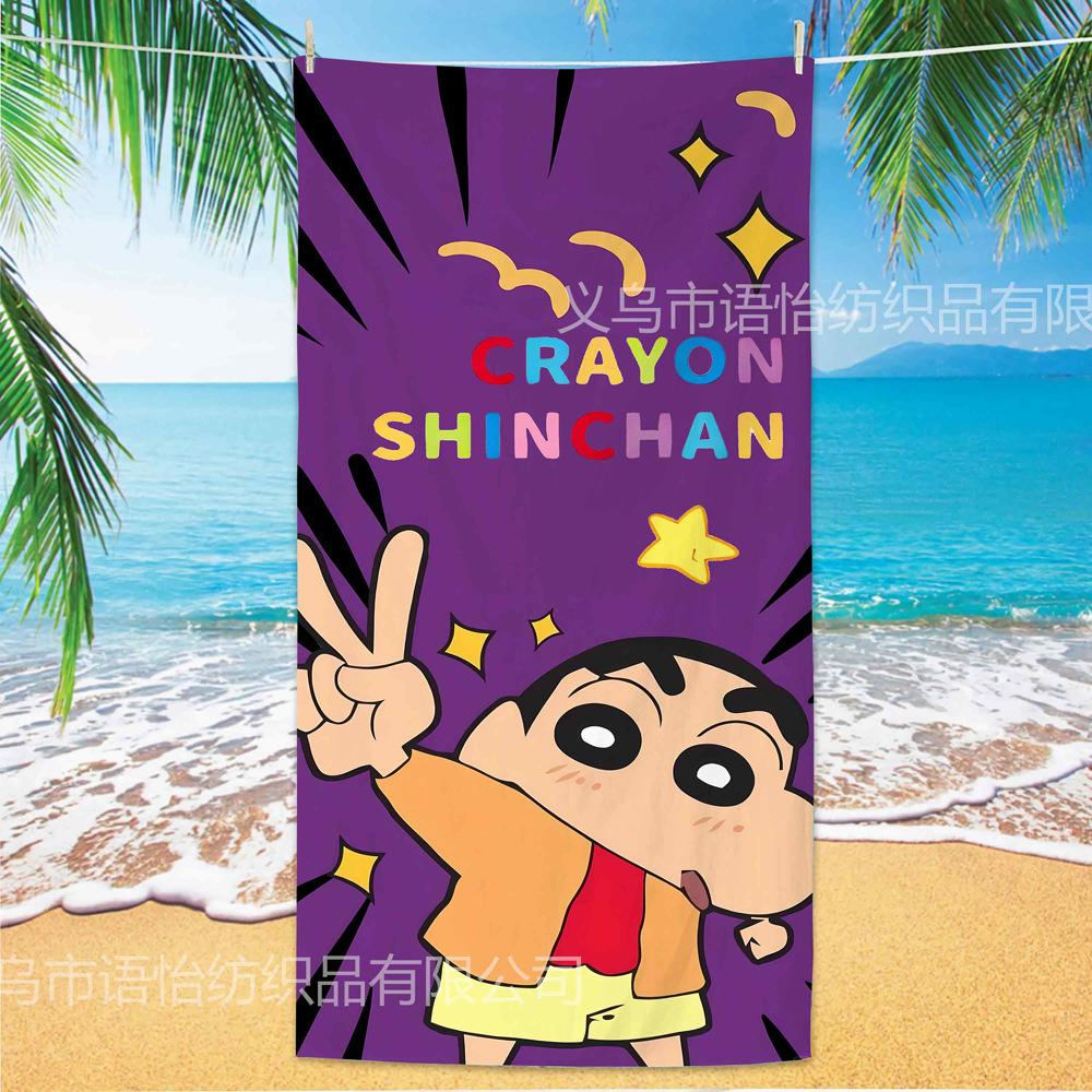 Extra Large Kids Quick Dry Bath Towel Cartoon Character Digital Print Double Sided Flannel Microfiber Beach Towel