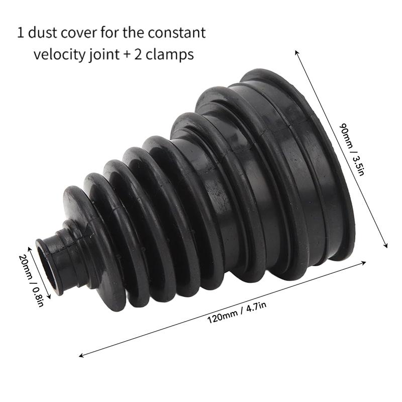 .Car CV Boot Kit Constant-Velocity Dust Cover Joint Constant-Velocity Dust Cover Elasticity Drive Anti-Aging Wear Universal