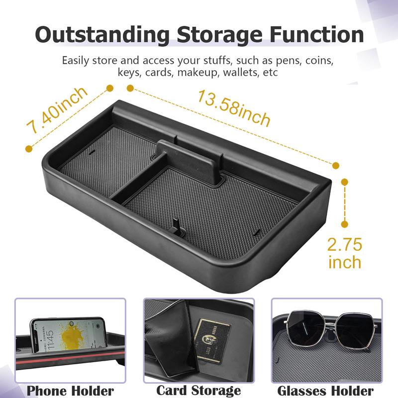 Center Console Dashboard Storage Organizer Tray For Toyota Sienna 2025 XLE/XSE/Limited/Platinum Behind Screen Storage Car Box