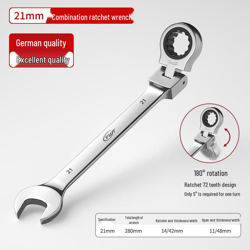 Reversible Double Head Ratchet Wrench Set for Automotive Repair