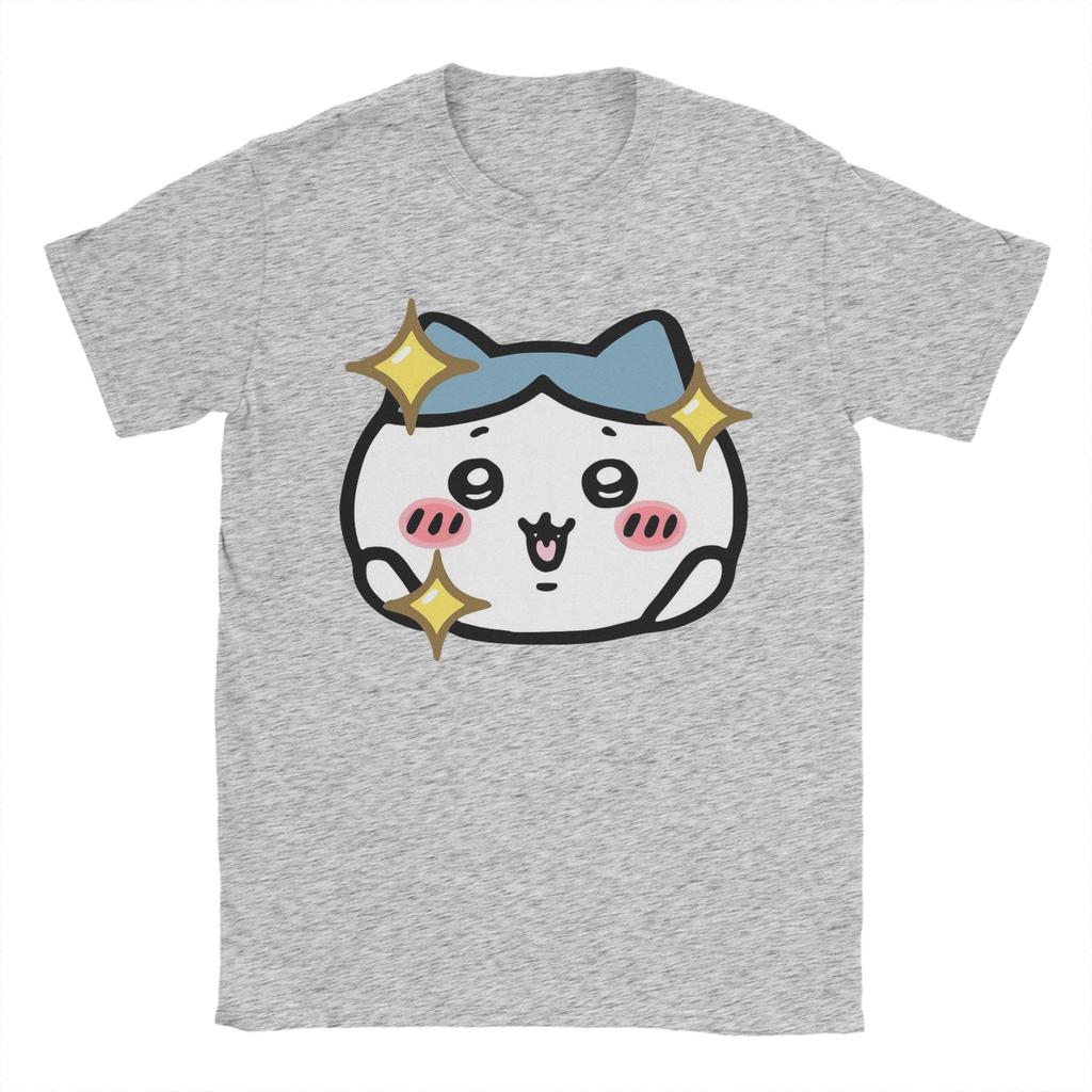 Hachiware Sparkle Chiikawas T Shirts Unisex Cotton Funny TShirt O Neck Tee Shirt Short Sleeve Clothes Plus Size