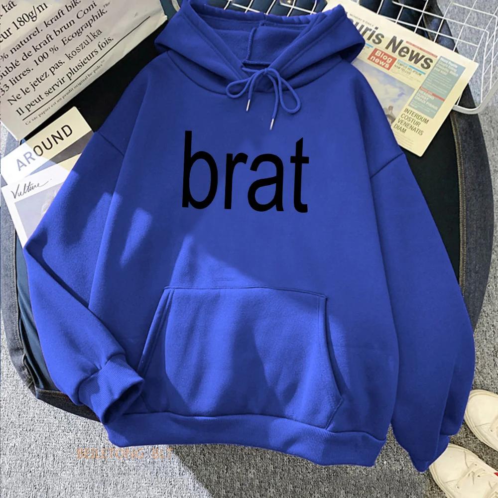 Charli XCX Brat Green Hoodies 2024 Album Graphic Printing Sweatshirts Streetwear Roupas Femininas Long Sleeve Women Sudaderas