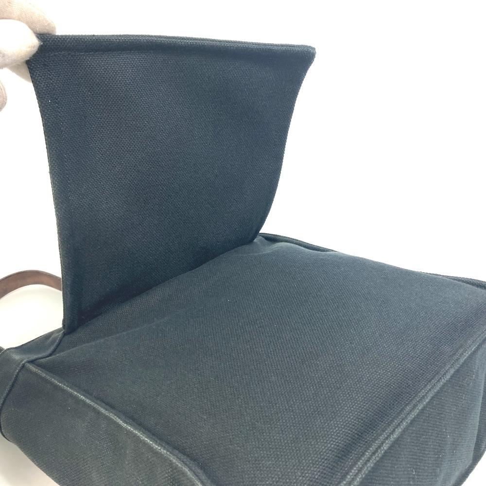 HERMES Shoulder Maruwari PM Shoulder Bag Tote Bag Canvas / Leather Black