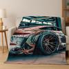 Future Concept Sports Car Moto Racing Flannel Blanket Soft Warm Throw Blanket for Bedroom Living Room Bed Travel Camping Picnic