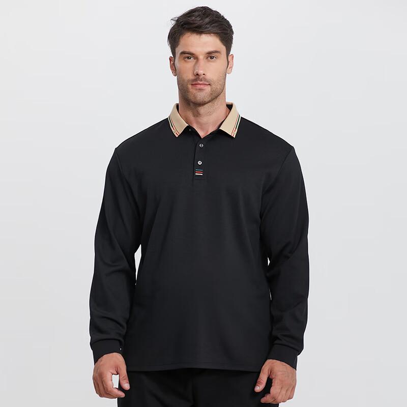 DIBINZE Men's Plus Size Long Sleeve Polo Shirt
