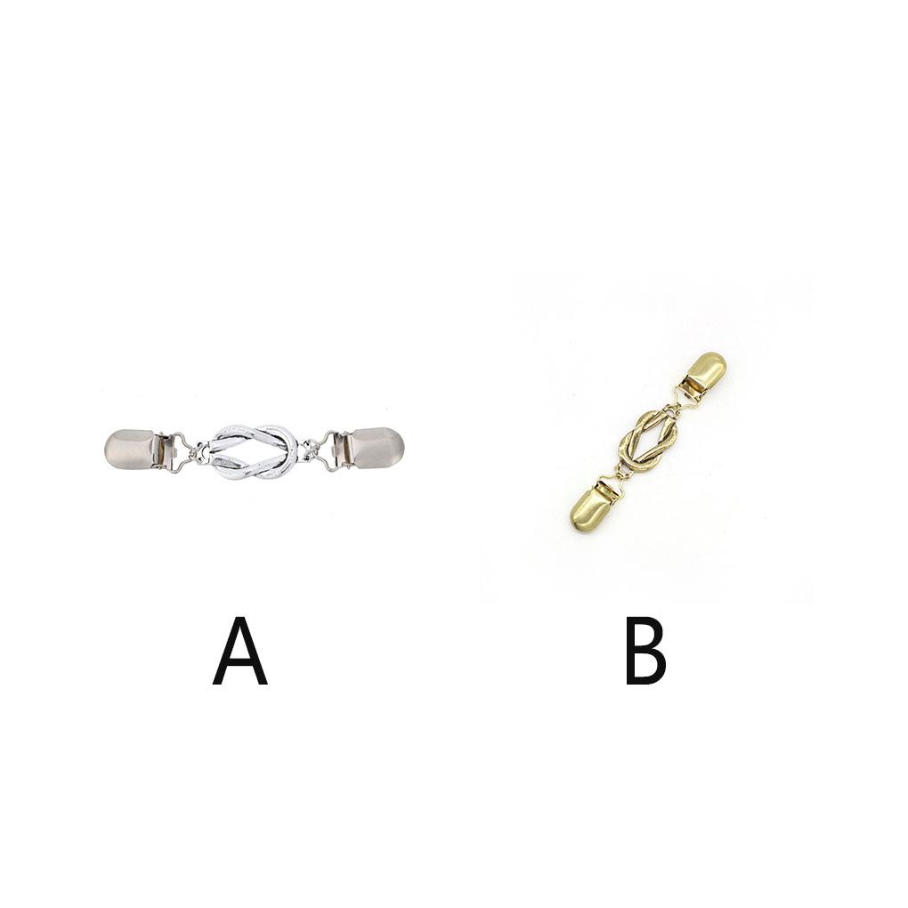 Accessory Decoration Shawl Collar Cardigan Clothes Brooch for Blouse Female Tightening Sweaters Chain Clip Shirts Clips