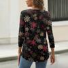 Women's T Shirt Print Button 3/4 Sleeve Daily Weekend Fashion Basic V- Neck Regular Top