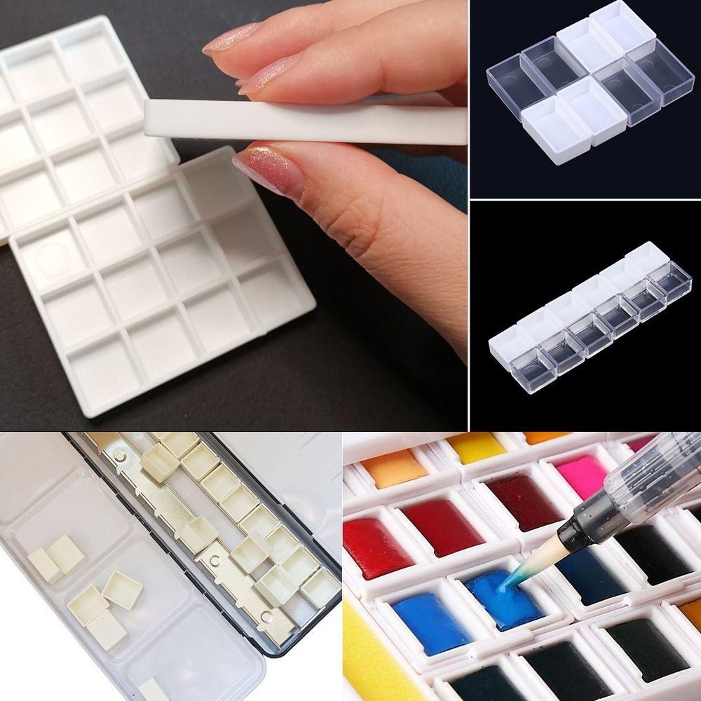 5/20/50pcs Mini Size Pigment Box Plastic Paint Pans Watercolor Pans  DIY Watercolor Oil Painting