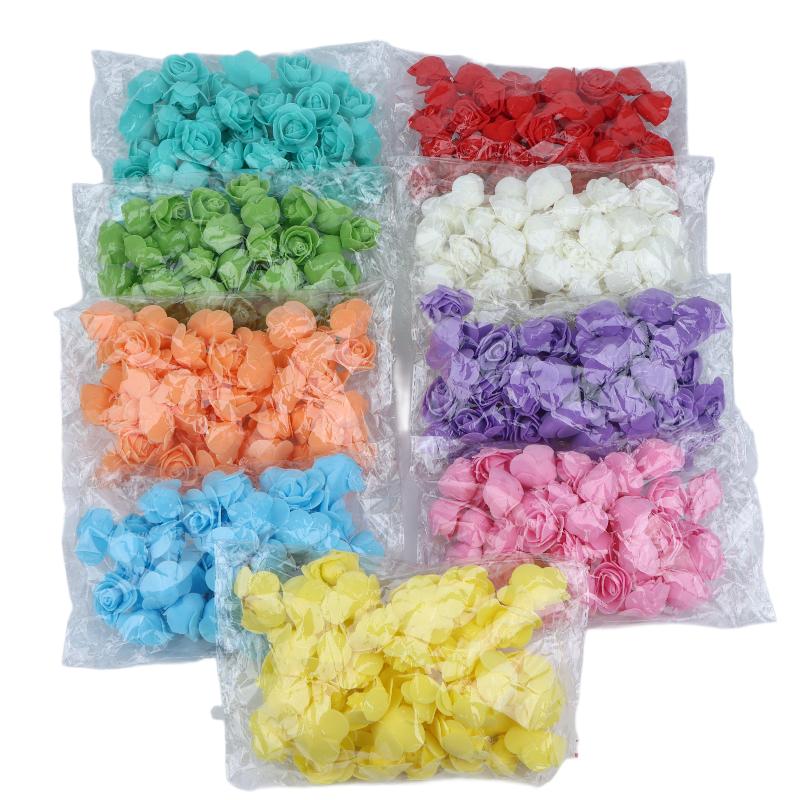 50Pcs Artificial Rose Flower Heads Multicolor Foam Rose Heads For Wedding Bouquet And Diy Crafts Party Home Decorations