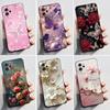 For ZTE V40 Pro 9046 Case Black Jelly Soft Silicone TPU Butterfly Flowers Pattern Phone Casing For ZTE Blade V40 Pro Back Cover