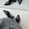 Fashion Vintage Thick Heels Women Slim Ankle Boots Elegant Footwear Pointed Toe Stripper Party Short Booties Outdoor Comfy Shoes