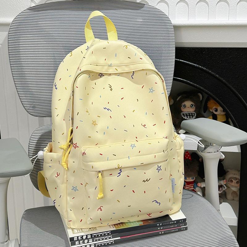 Star Backpack Junior Senior High School Schoolbag Women's Lightweight Large Capacity Backpack