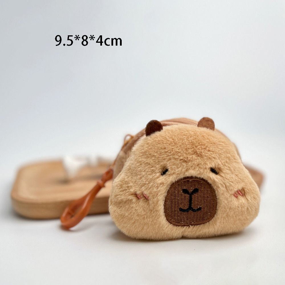 New Creative Capybara Anime Plush Coin Purse Kawaii Cartoon Bags Pendant Round Funny Lovely Headphone Bag