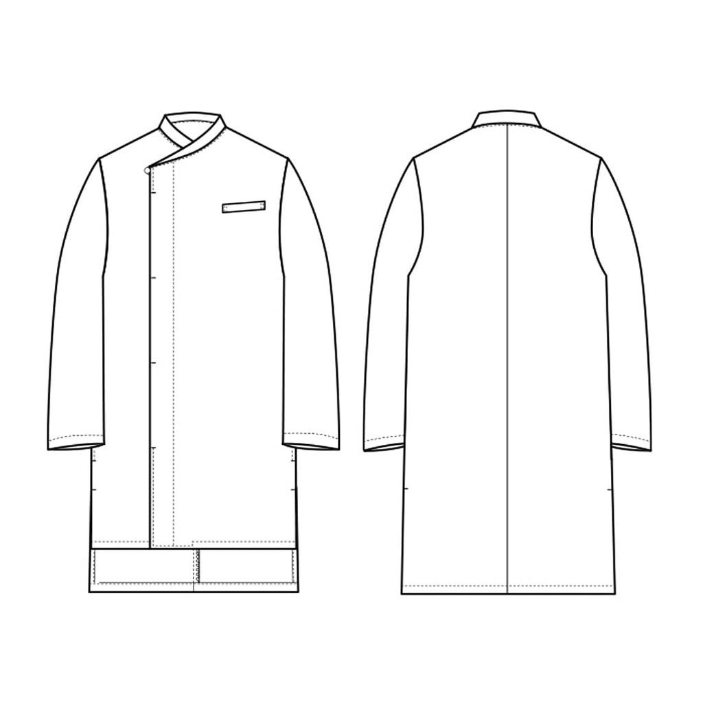 Seven Uniform EA3078-0 Coat (Double Layer) White, Size 3L