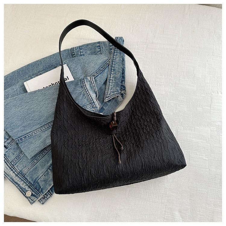 Large Capacity Single Shoulder Bag 2024 Spring New Fashion Soft Tote Bag Street Style Trend