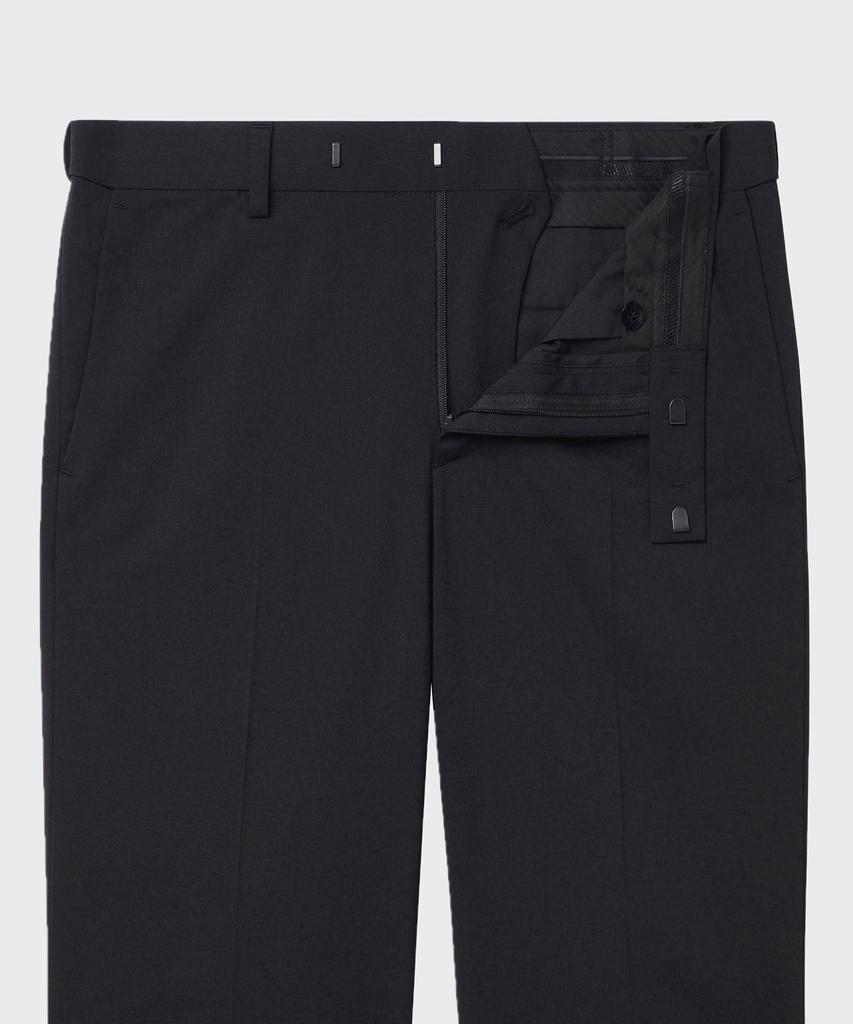 MUSINSA STANDARD [Cooltandard] Relaxed Tapered Hidden Banding Crop Slacks [Dark Gray]