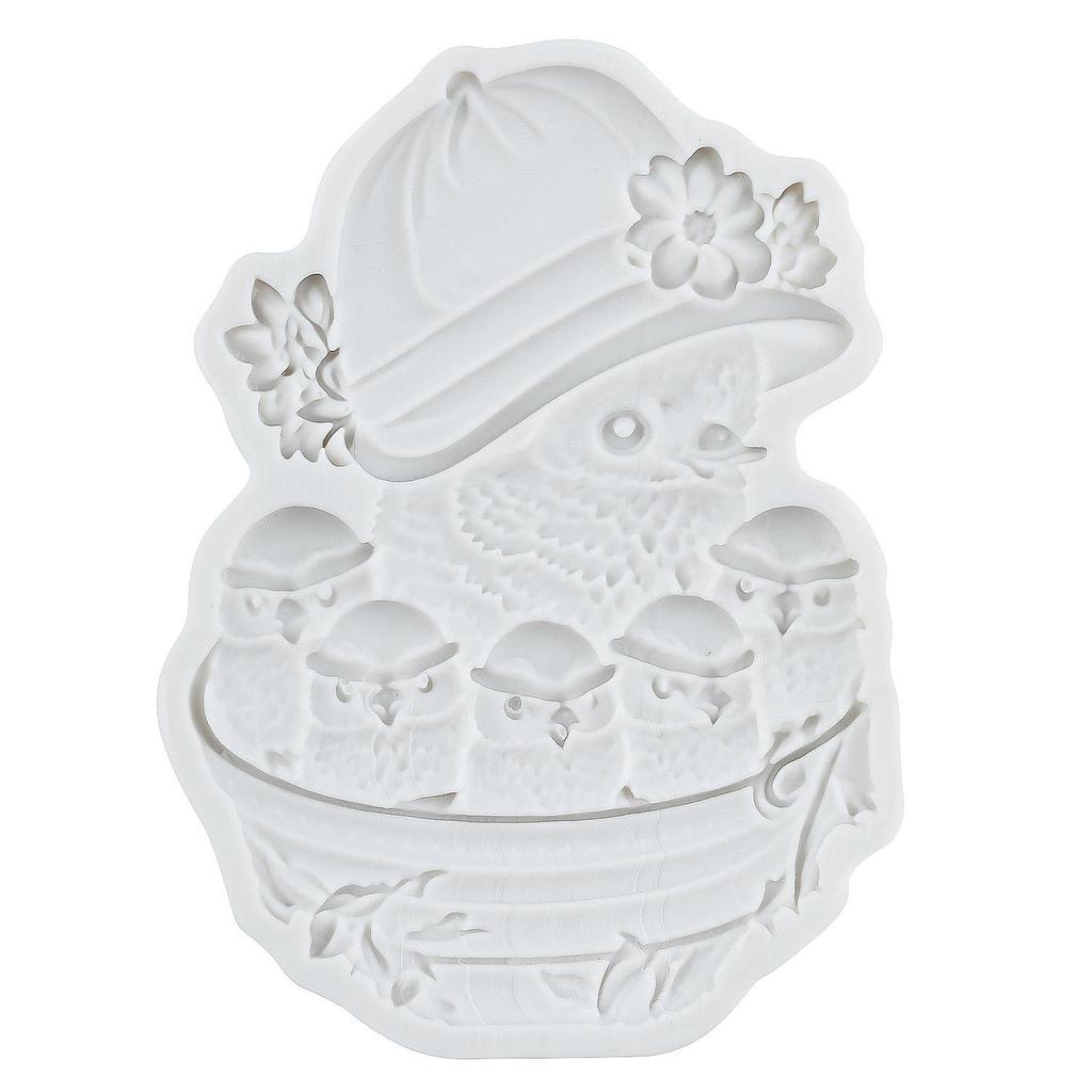 Enten Silikonformen Entenmutter Baby Fondantform Kuchen Dekorationswerkzeuge Cupcake Topper Süßigkeiten Schokolade Gumpaste Form
