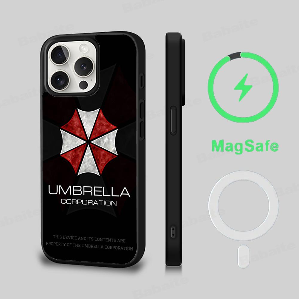 Resident Evil Umbrella Phone Case Magnetic Case For iPhone 16 14 13 12 11 15 Pro Max Plus For Magsafe Wireless Charge Cover