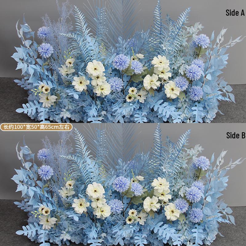 Wedding Aisle Blue Artificial Flower Row Decoration