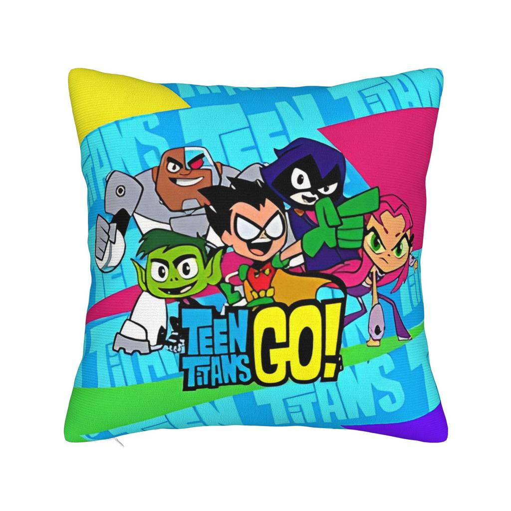 Cartoon Teen Go Square Pillow Cases Cushion Cover Vintage Polyester Decor Pillowcase for Car 45x45cm