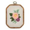 Octagonal Embroidery Hoop Kit-DIY Lu & Su Style Floral Patterns with European Designs Complete Needlework Set for Beginners