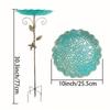 Vintage Bird Bath with Metal Stake Metal Bird Feeder Bowl Rust Proof Free Standing Birdbath for Garden Patio Yard Lawn