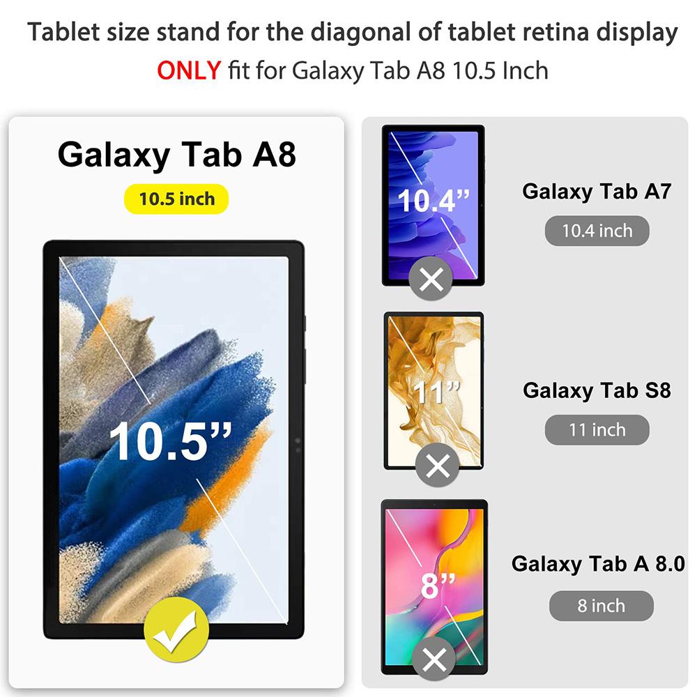 Case for Samsung Galaxy Tab A8 10.5 SM-X200 SM-X205 X200 X205 Magnetic Leather Flip Smart Cover Soft Silicone Back Shell