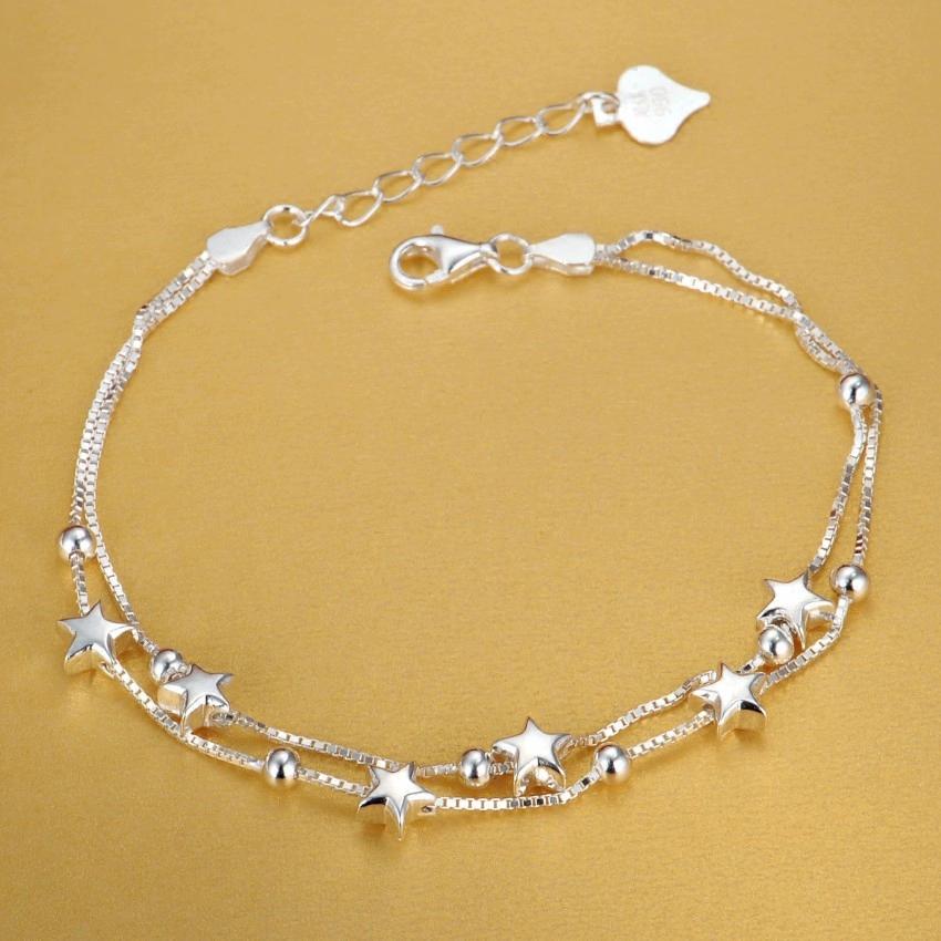Charms 925 Silver Bracelets for Women Men Simple 4MM Twisted Rope Chain Bracelets Party Wedding Jewelry Holiday Gifts