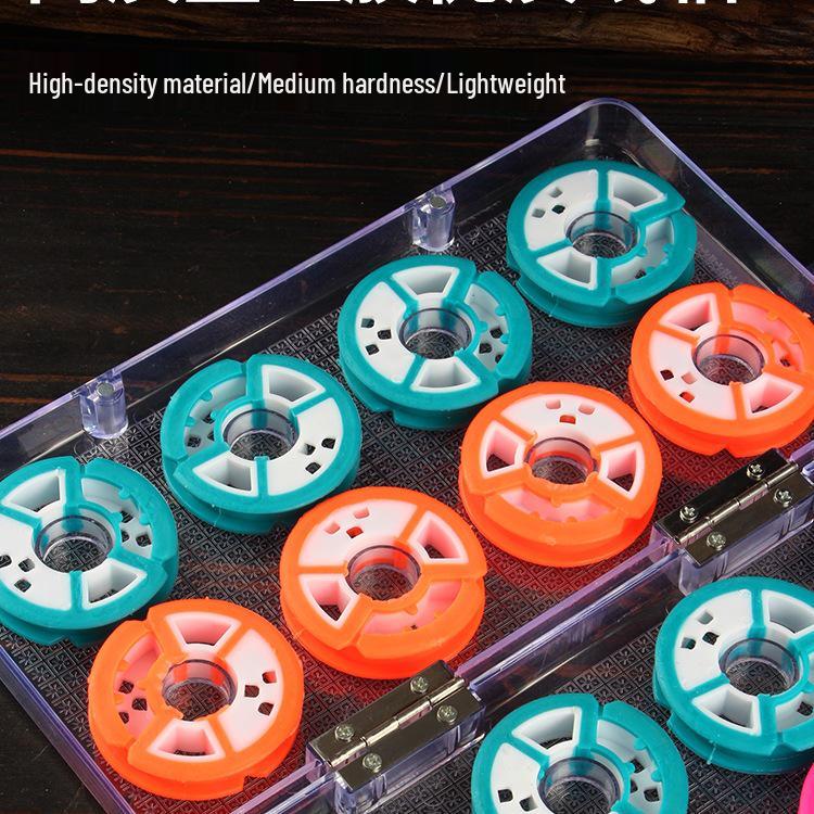 8-Axis Fishing Line Organizer: Large Spool Storage Box for Tackle and Accessories