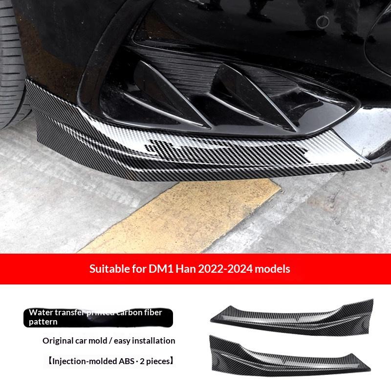 Fit For BYD Han Dmi Ev 2022‑2025 Version Front Bumper Corner Guard Front Spoiler Front Lip Anti Collision Strip Car Modification