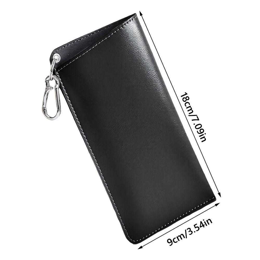 Solid Color Sunglasses Storage Bag with Keyring Hanging Sunglasses  Eyewear Accessories