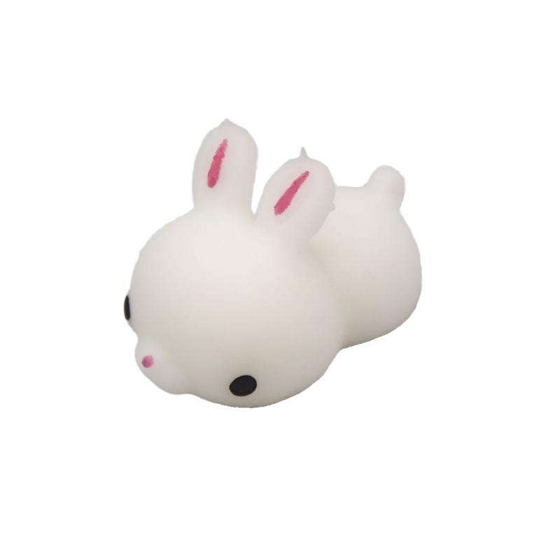 Japan Moe Small Animal Squeeze Toy: Soft Rubber Dumpling Peach
