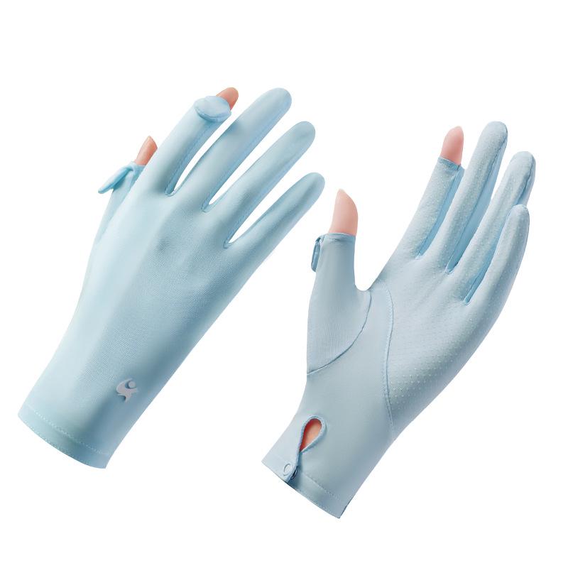 Women's Summer UV Protection Cycling Gloves - Breathable, Anti-Slip, Ice Silk, Thin Design