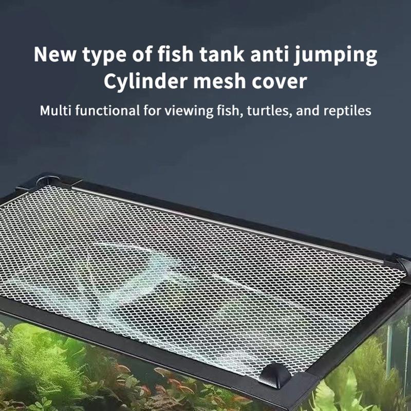 Rete Magnetica Anti-Salto per Acquario Fai da Te Facile Installazione Tagliabile Coperchio per Acquario di Dimensioni Personalizzate