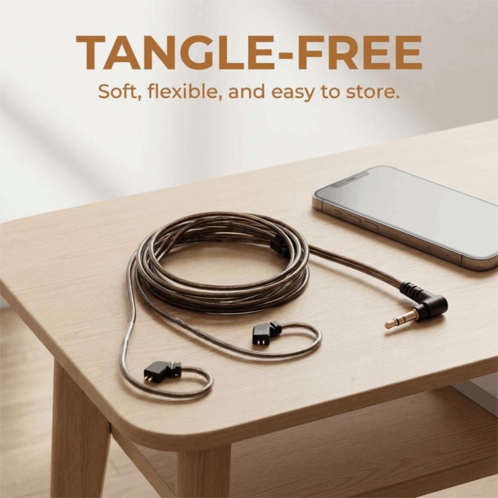 Noise Reduction Replacement Headphone Cable Upgrade Cable  Sound Improvement