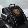 Retro Punk Motorcycle Seat Bag Strong PU Leather Waterproof Tool Storage Easy Mount Side Bag for Bike Riding