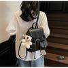 Texture college style tote backpack 2026 spring new casual light luxury shoulder armpit bag